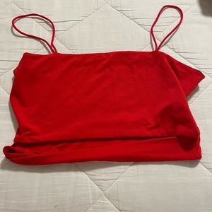 red shein crop top size small